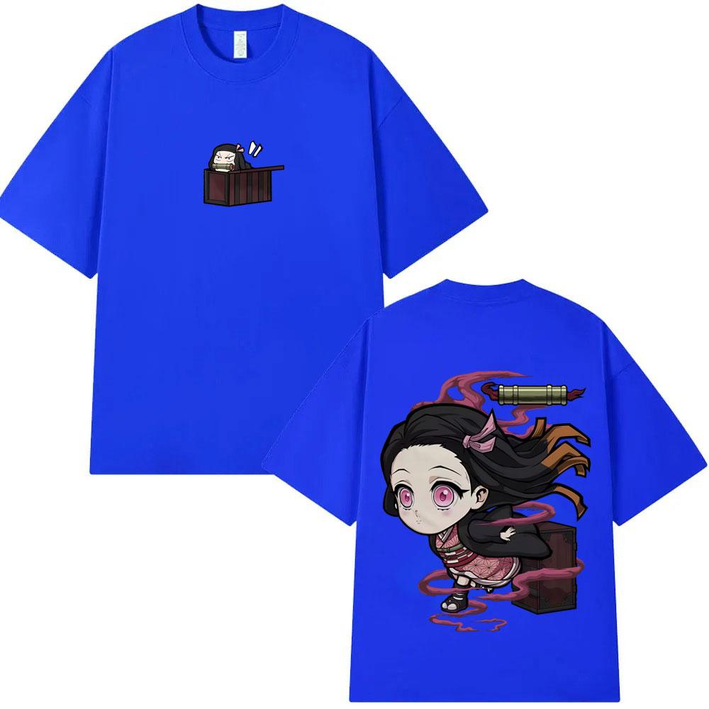 Anime Demon Slayer T-shirt Kawaii Cute Kamado Nezuko Graphic T Shirts Men Women Cartoon Tee Shirt Men's Oversized T-shirts