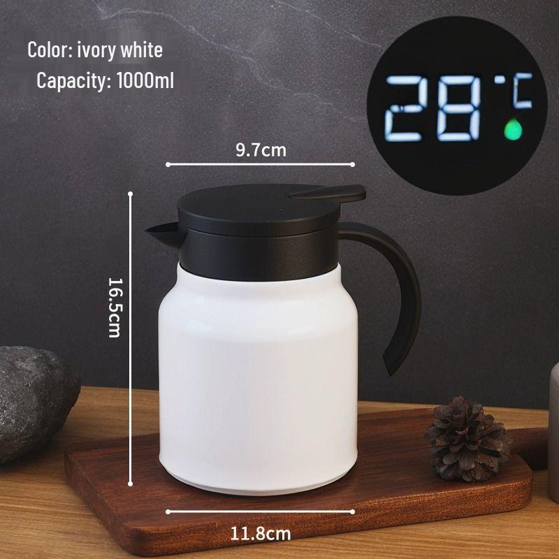 316 Stainless Steel Insulated Kettle with Tea Infuser - Compact Home or Office Hot Water Bottle