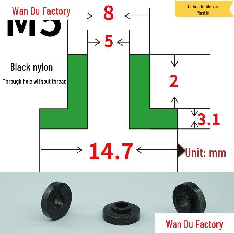 T-Shaped Nylon Insulating Bushing Spacer for M3-M35 Threads