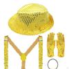 Sequin Hat Costume Set Men Women for Celebration Nightclub Role Play