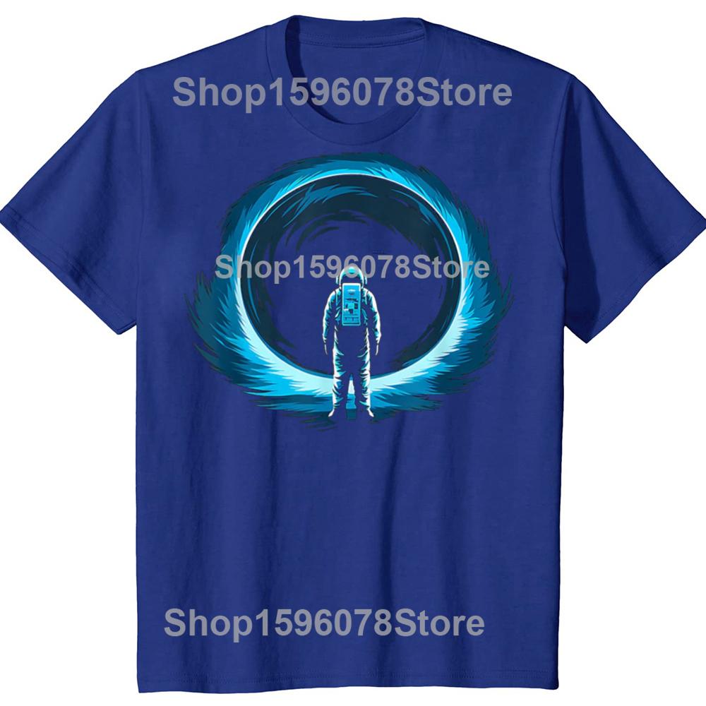 Funny Black Hole Physics Universe Graphic T Shirts Men Cotton Humor Streetwear Tee Shirt Short Sleeve Unisex Loose Clothing