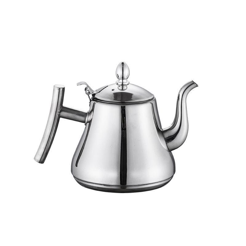 Large Capacity Stainless Steel Teapot with Handle and Filter for Hotel and Restaurant Use