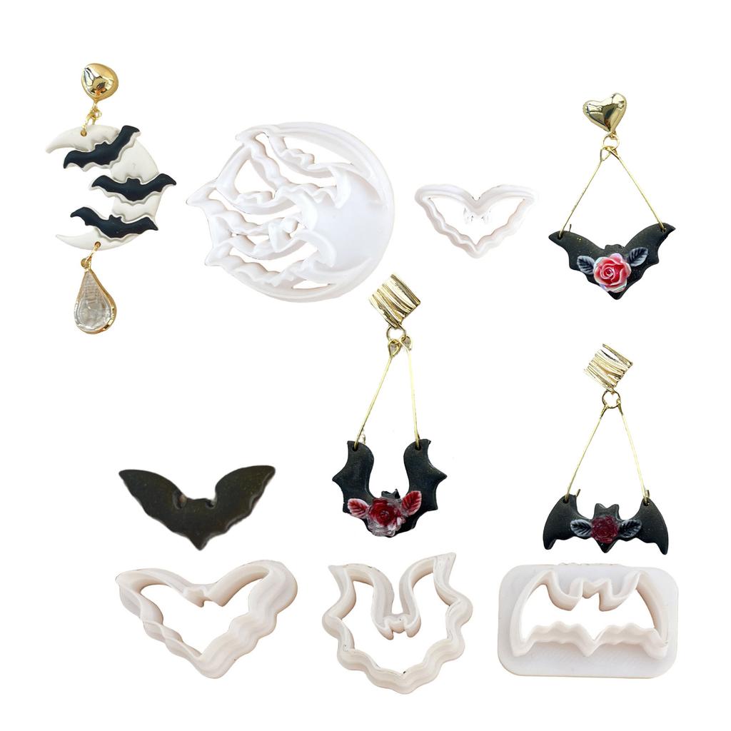 Earring Molds Jewelry Moulds for Earrings Pendant Keychain Jewelry Making Hand Crafting Clay Cutter Molds for Beginner