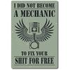 US Mechanic Garage Vintage Retro Tin Sign Door Wall Decor Metal Bar Pub Poster