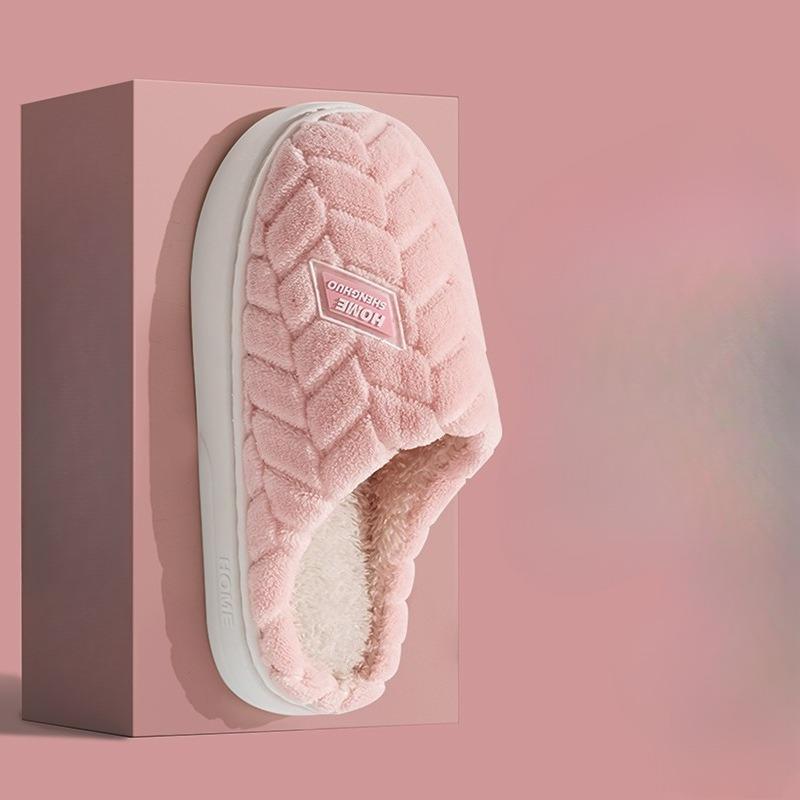 New Thick-soled Cotton Shoes for Women, Indoor Thick-soled Warm and Anti-slip Slippers