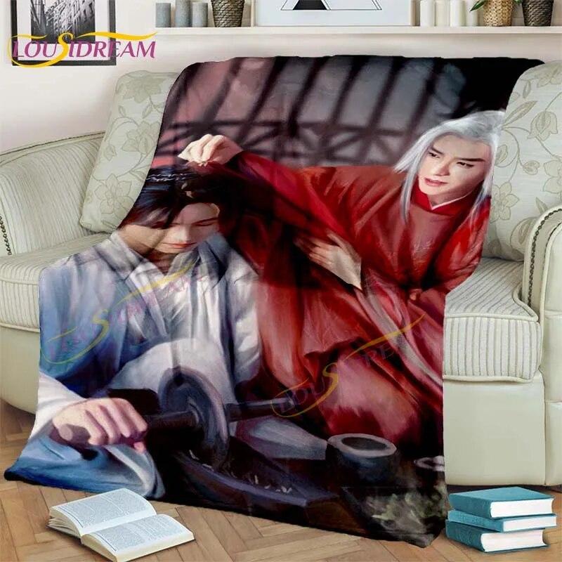 Official Grandmaster of Demonic Blanket Cartoon Blankets Wei Wu Xian Blankets Bed Sofa Soft Blanket Novel Lover Fan Gifts