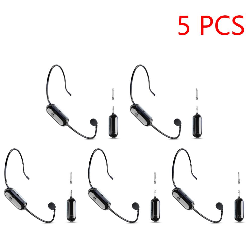 2.4G Mic System Long Range Wireless Microphone System Head Handheld Mic 2 in 1 for Teaching Stage Performers Fitness Instructors