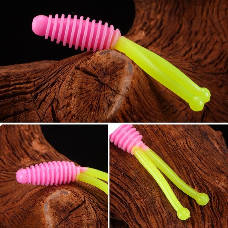 30pcs Soft Baits Swimbait Jigging Fishing Lure Double Tail Artificial Baits Wobbler Fishing Baits Fishing Tackle
