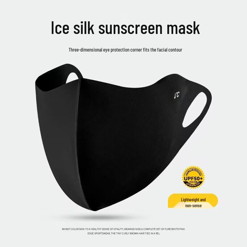Women's Breathable UV Protection Face Mask: Lightweight Ice Silk Sunshade, Protects Eye Corners, Ideal for Cycling