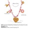 Japan and Korea Fashion Niche DIY Pendant Bracelet Personality Versatile Non-fading Gold-plated Pendant Necklace Jewelry Women