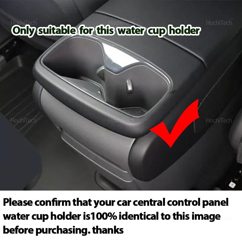 Rear Water Cup Holder Accessories for Kia EV9 MV 2025 2025 Non Slip Shock-Absorbing Rear Drinks Holder Storage Box Tidying Tray