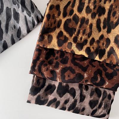 Skin Friendly Silk Scarf New Leopard Print Thin Design Long Scarf Scarf Long Bali Yarn Versatile Women'S Scarf