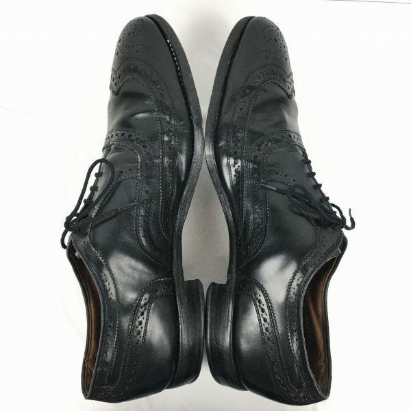Allen Edmonds McAllister Vintage Full Brogue Wingtip Shoes Black Size 11.5D / 28.5-29.5cm Men's(USED)