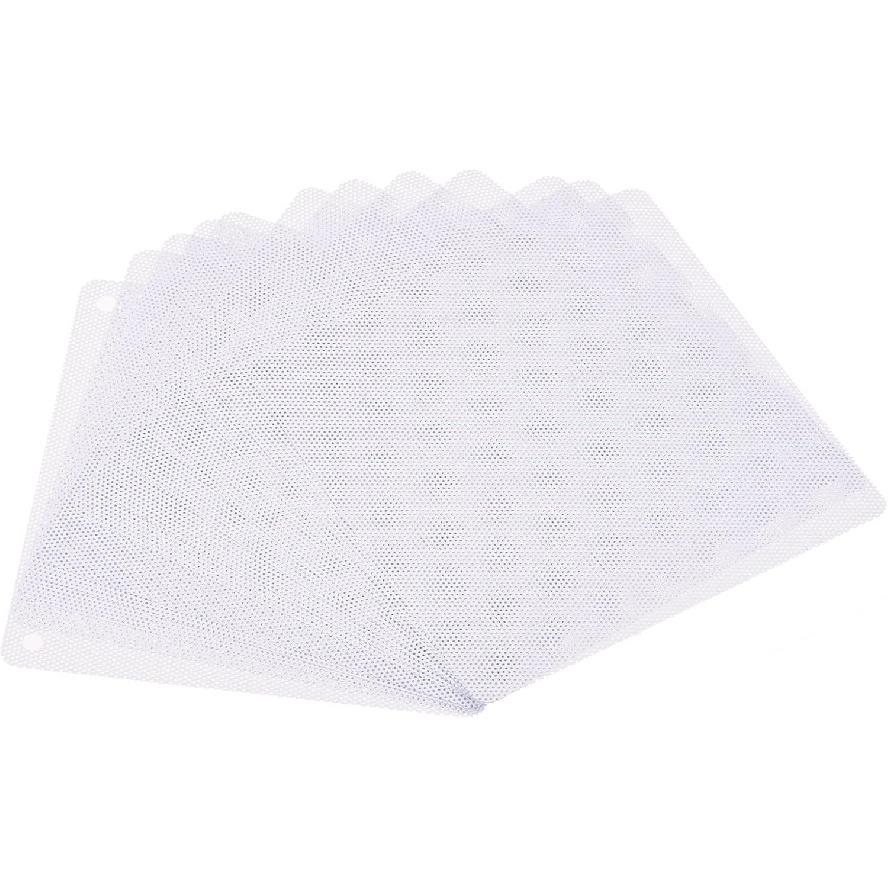 MECCANIXITY 140mm Computer Fan Filter Grills PVC Mesh Dustproof Case Cover for Computers, White Pack of 12
