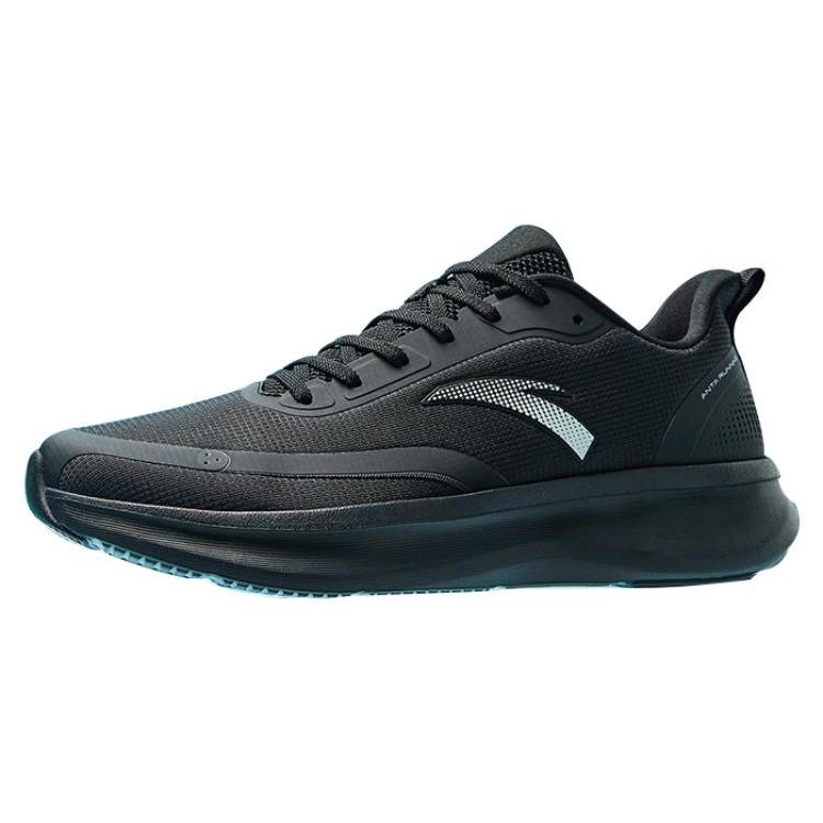 New Anta Cushioning Wear Resistant Low Top Running Shoes Men's Black 112415520-6