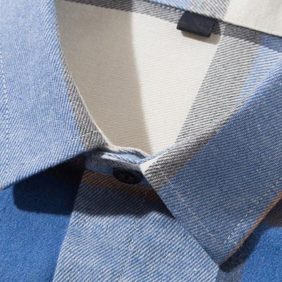 Muži Podzim Zima Kostkovaná košile Kabát Turndown Límec Dlouhý rukáv Volný střih Útulná módní košile Streetwear