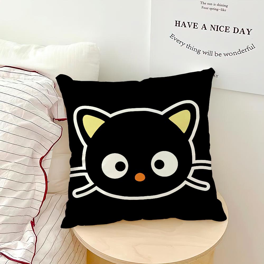 Cute Cartoon Art Chibi Cat C-Chococat Sro Comfort Soft Hogar Pillowcase For Sofa Living Room Bed Home Decor Protective Covers