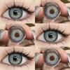 Eyeshare 1 Pair Miki Brown Contact Lenses Colored Lens Soft Contacts With Case Yearly Makeup
