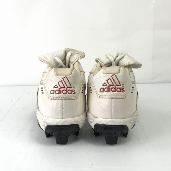 adidas soccer mixed-type spike shoes men 28.5 white×red(USED)