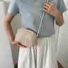 Elegant Korean Hollow Out Woven Shoulder Bag For Women 2023 New Urban Chic Mini Crossbody Pu Handbag