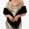 180cm Imitation Mink Fur Long Scarf Winter Warm Thickened Faux Fur Plush Wrap Shawl Women Fashion Vintage Scarves Outdoor