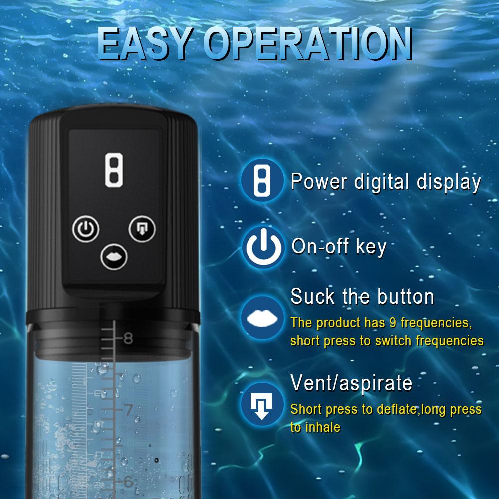 Automatic Electric Penis Vacuum Pump Thicken Penis Enlargement Enhancer Penis Sucker Sex Toys for Men Male Masturbate Adult Toys
