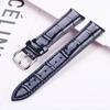 Red Bamboo Joint Pattern Genuine Leather Watch Strap, Unisex