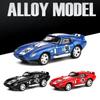 Simulation 1/32 Ford Shelby Cobra Sports Car Model Sound and Light Pull-Back Toy Vehicle Boy Ornament Collection Miniature Voiture