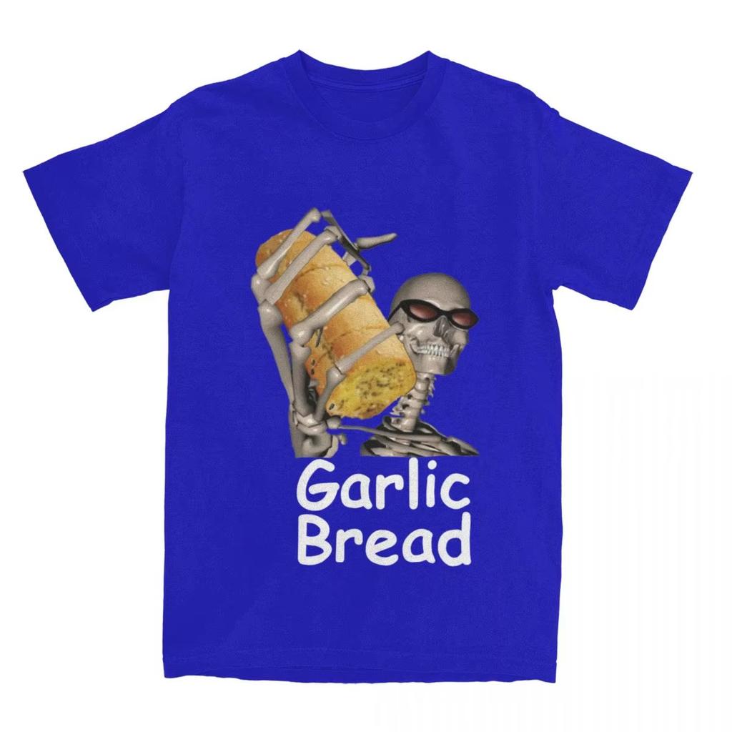 Streetwear Funny Meme I Love Garlic Bread Skeleton T-shirts Women's Unisex Bavlněné Letní Casual Harajuku Oversized Short Sleeve