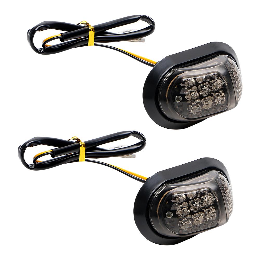 2pcs Motorcycle Scooters LED Turn Signals Light Blinker Indicator Lamp Amber 12V 9LED Universal Motorcycle Turn Indicator