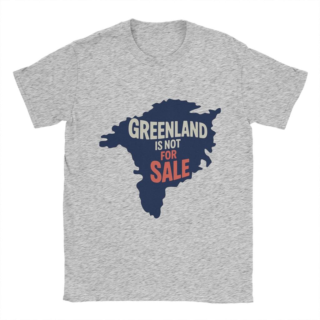 Greenland is Not For Sale  T Shirt Men's  100% Cotton Casual T-Shirts O Neck  Tees Short Sleeve Clothes Summer