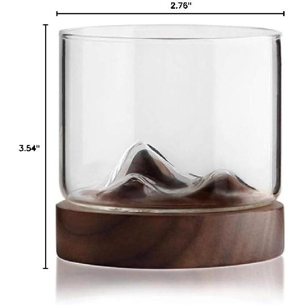 

Стакан для виски в стиле горы Фудзи, бокал для вина, чайные чашки с деревянным дном - для настаивания кофе, молока, чая чёрный