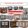 Solid Wood Dog Crate with Toilet Separation - Small to Medium Dog Wooden Cage/Villa
