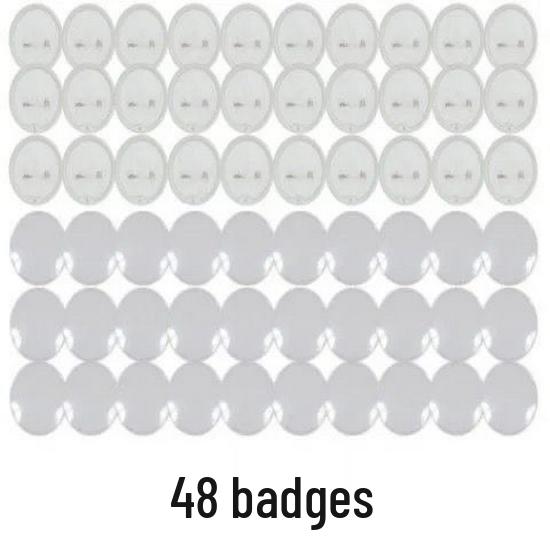 DIY Badge Maker: 58mm Brooch Craft Kit with Moon, Heart & Floral Designs