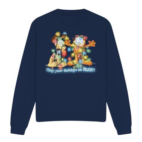 Garfield Unisex-Erwachsenen-Sweatshirt Bright Holidays