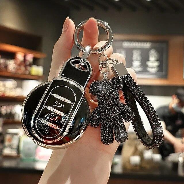 TPU Car Key Case Cover For BMW Mini COOPERS COUNTRYMAN ONE JCW CLUBMAN F56 F55 F54 F57 F60 Roadster Fob Holder Shell Keychain