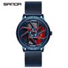 Sanda Meilleure Vente 1088 Montre pour Adolescent: Personnalisé, Cadran Rotatif 3D, Tendance, Quartz Étanche.