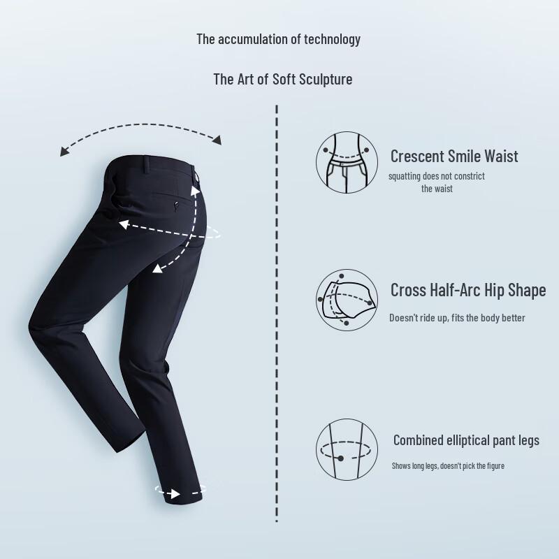 Men's Business Casual Straight Suit Pants