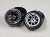 Watanabe Type Offset Matte Silver Set of 2 Wheels, 6, (Fifteen Series),