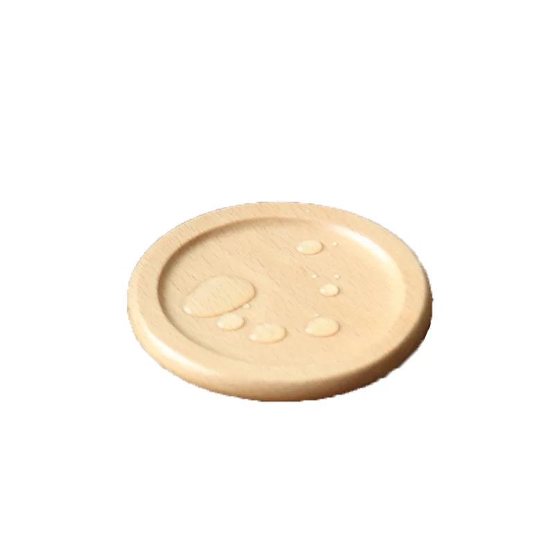 Wooden Coasters Set Black Walnut Solid Wood Round Table Mat Heat Insulation Pad Bottom Holder Kitchen Table