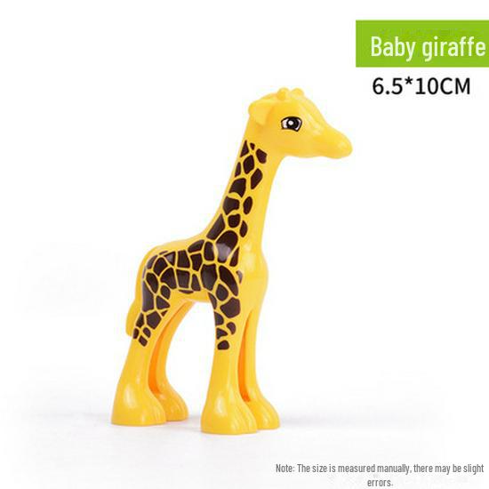 Lego-Compatible Large Animal Accessories Building Blocks for Kids' Prairie, Ocean, Jungle Simulations, Ages 3+