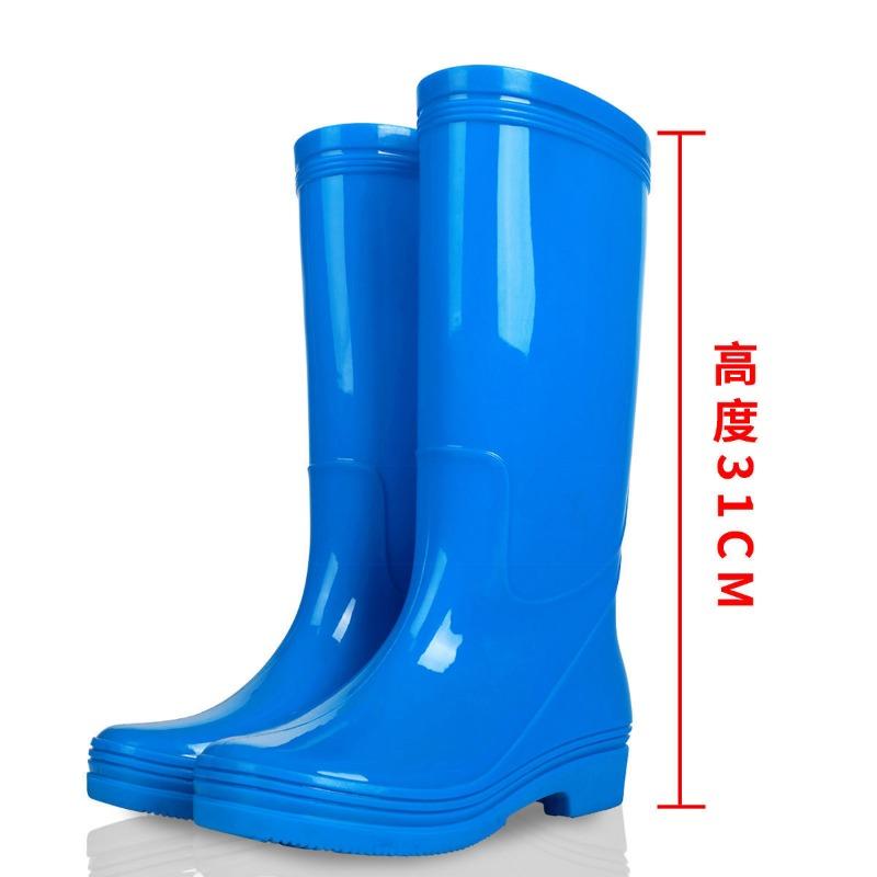 Medium tube waterproof shoes rain shoes rain boots water boots jelly no lining overshoes adult non-slip