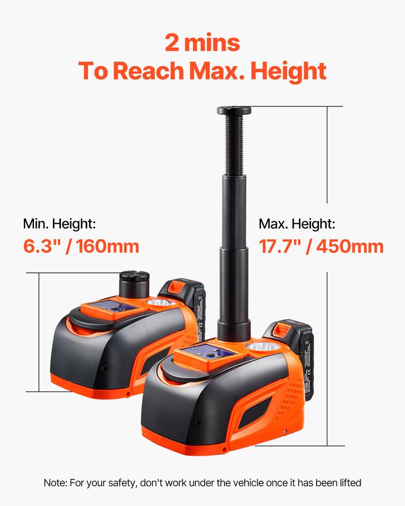 SucceBuy Electric Car Jack, 5T Adjustable Electric Scissor Jack Tire Changer with LED Light & Remote Controlfor Sedan SUV Truck