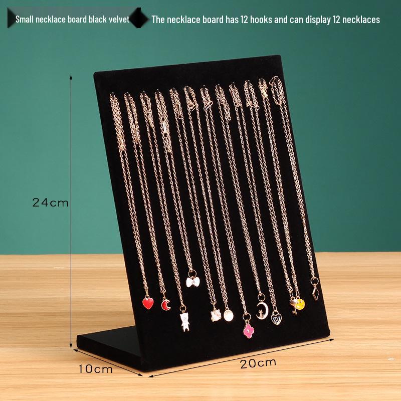 Extra Large Velvet Jewelry Display Stand: Necklace Hanger & Bracelet Storage Rack