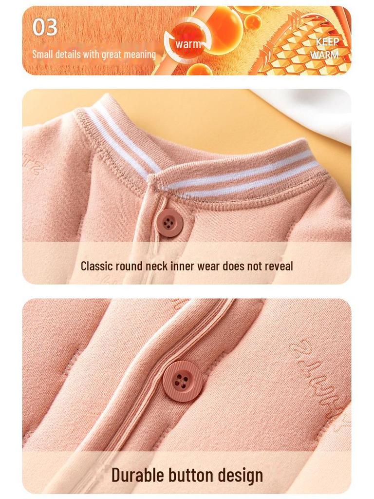 Inner Warm Winter Suit for Children and Teens - Thick, Cozy School Uniform for Parent-Child Matching