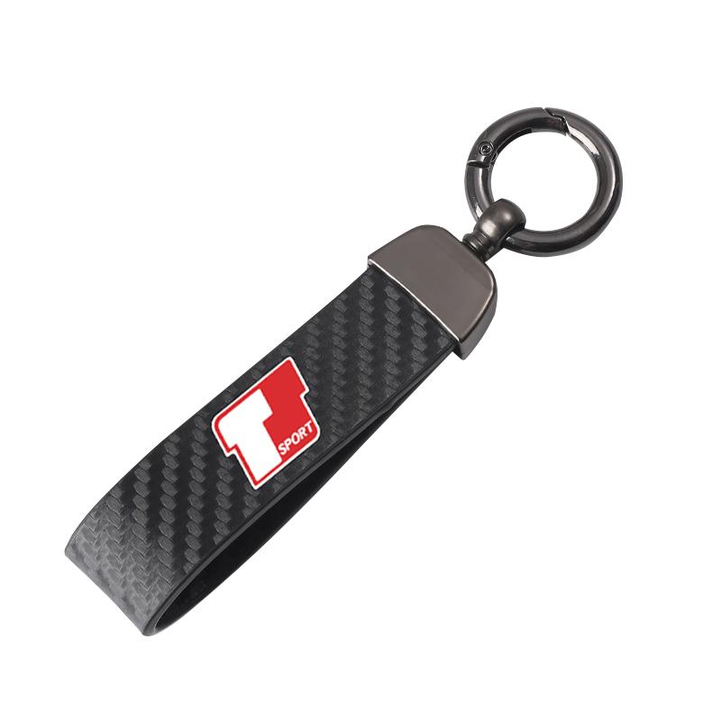 

High-Grade Leather Motorcycle keychain Horseshoe Buckle Jewelry for T Sport Toyota Corolla yaris Prado Tundra Highlander Venza чёрный