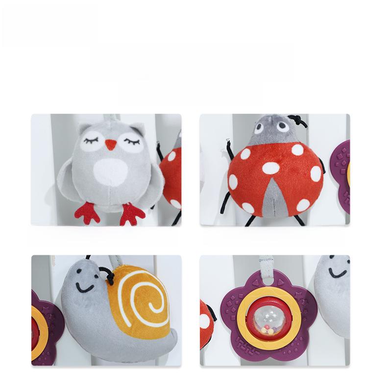 Aipinqi Grey Animal Baby Crib Soothing Toy and Bed Pendant.