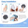 5Pack Contemporary Plastic Towel Hooks-Easy Install,No Drill Wall Mount Adhesive Towel Holder for Kitchen,Bathroom,Hotel