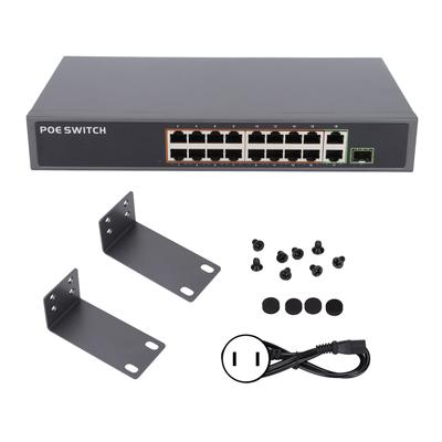 POE Switch Napájení Zelená Technologie Automatická Detekce Hliníková Slitina Ethernetový Switch 100‑240VUS