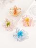 4pcs Small Jelly Color Flower Clip-Premium Feeling Sweet Style Shark Clip-Applicable to Summer Seaside Ladies Hair Clips Hair Ac